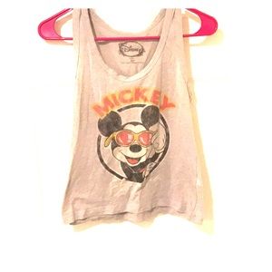 Gray Vintage Mikey Mouse Crop tank